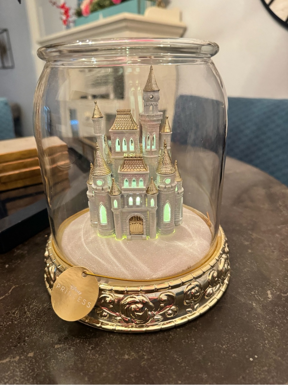 Ornate Gold Castle Glass Dome Accent - Decorative Home Accent - Picture 5 of 7